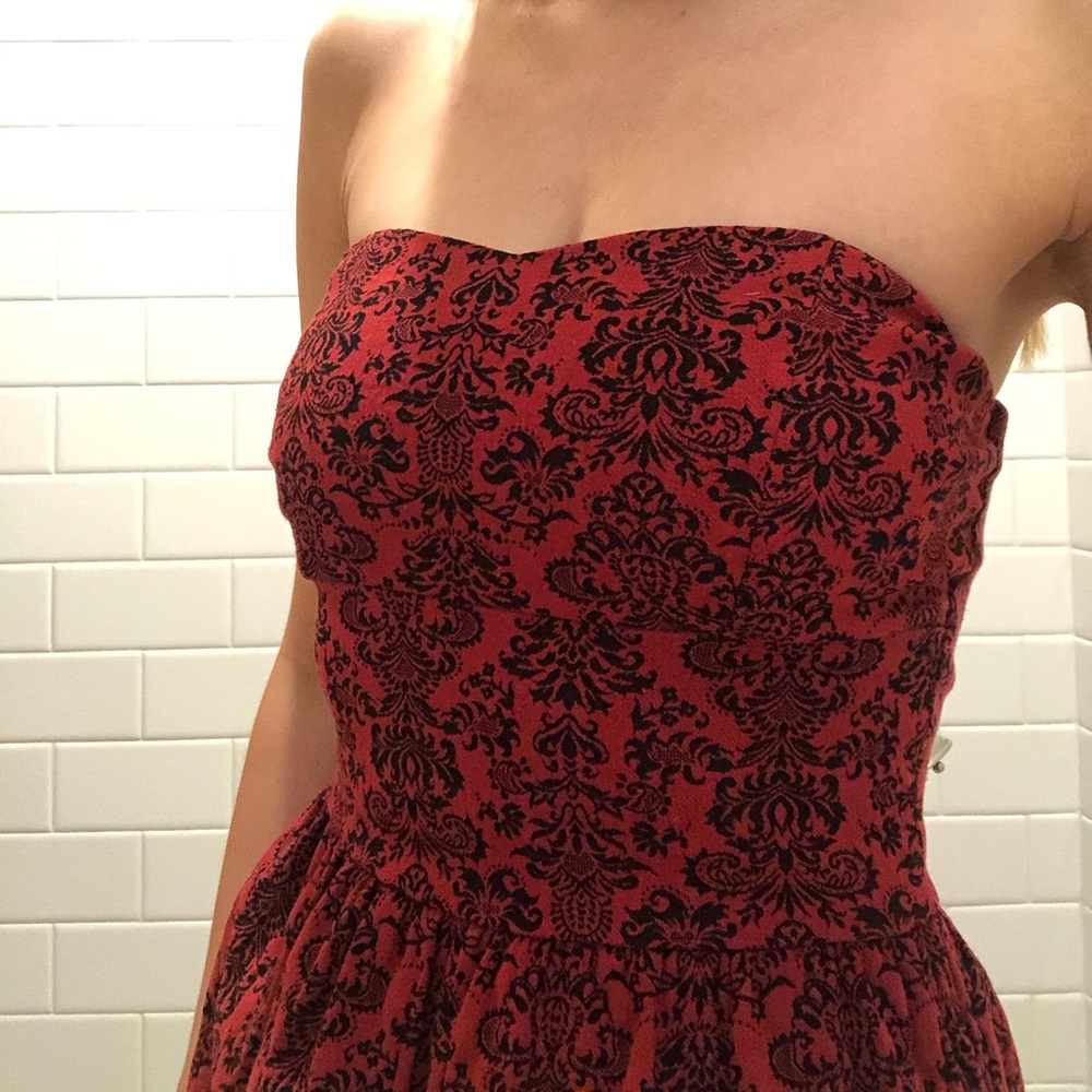 red and black dress